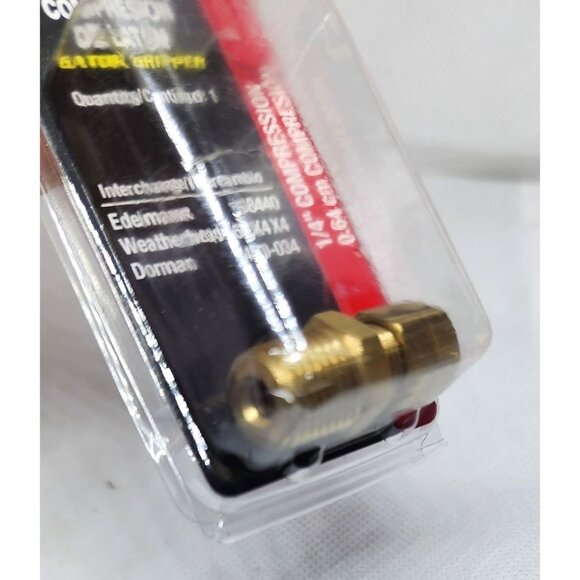 Adv AGS Gator Gripper Brass Compression Connector 1/4" NPT/NPTM - Picture 5 of 8